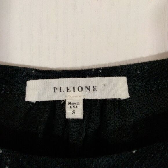 Pleione Womens Small Top Black Pullover Long Sleeve Flowy - Picture 4 of 5